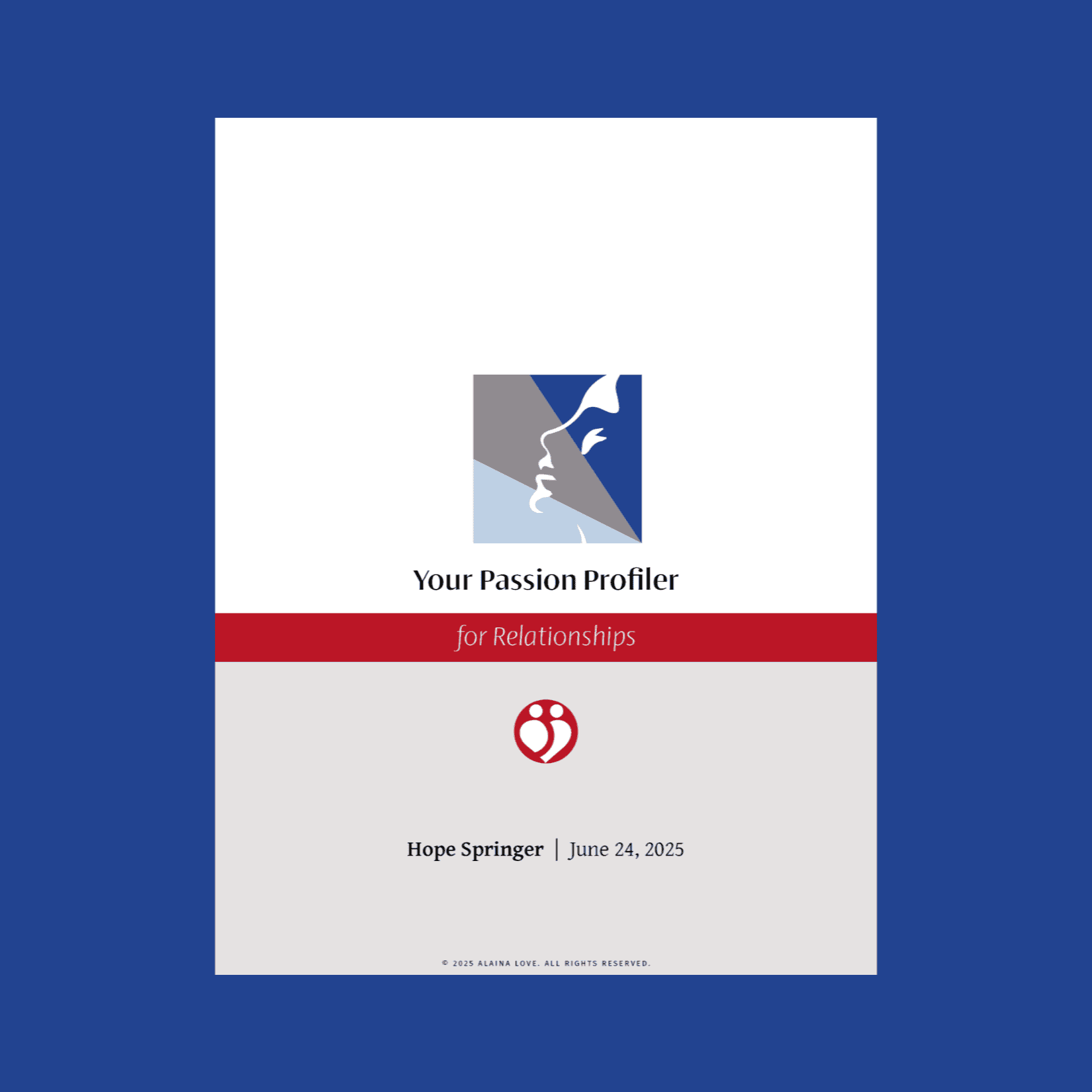 Cover of Passion Profiler for Relationships